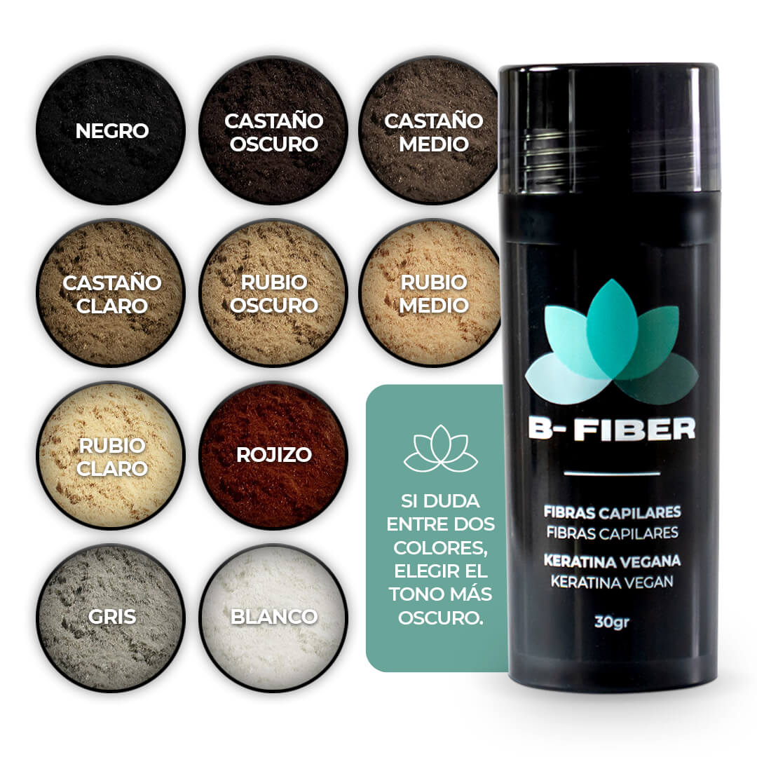 todos los colores de fibras capilares