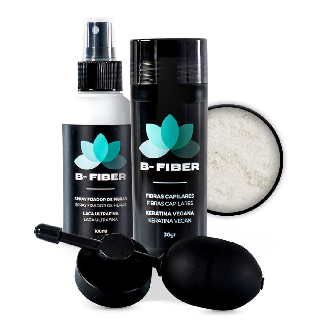 pack fibras capilares color blanco