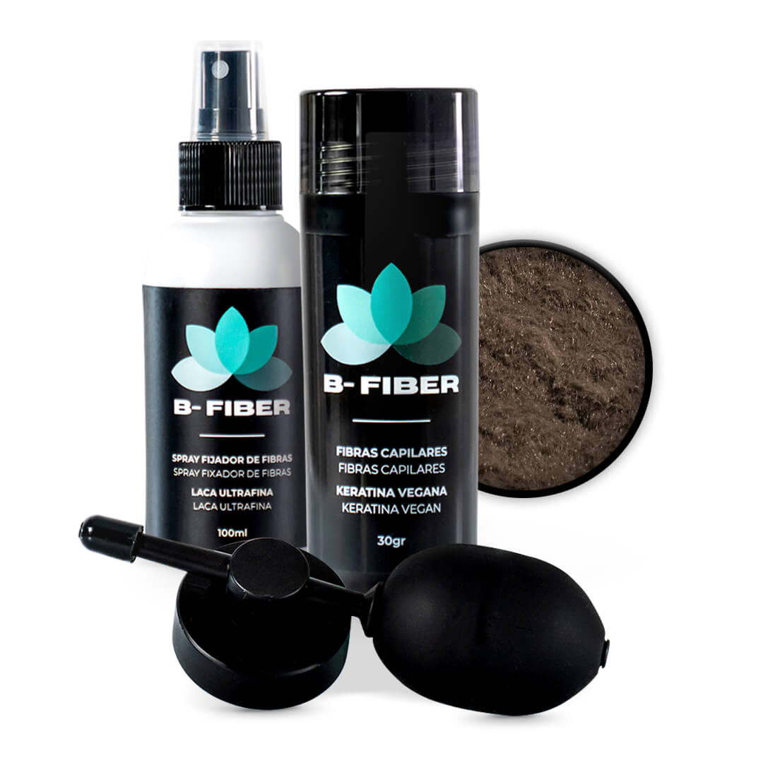 pack fibras capilares color castaño medio