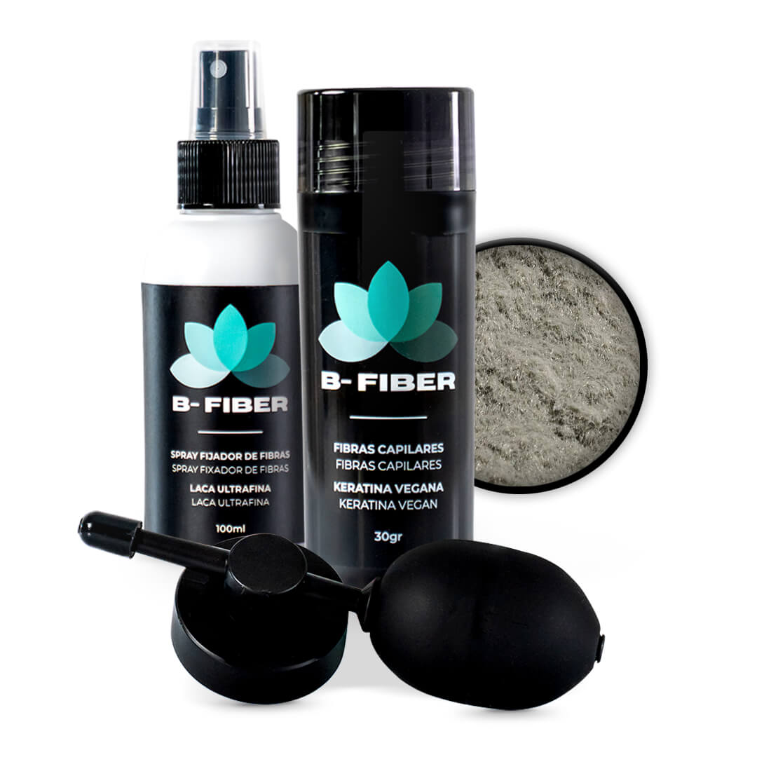 pack fibras capilares color gris