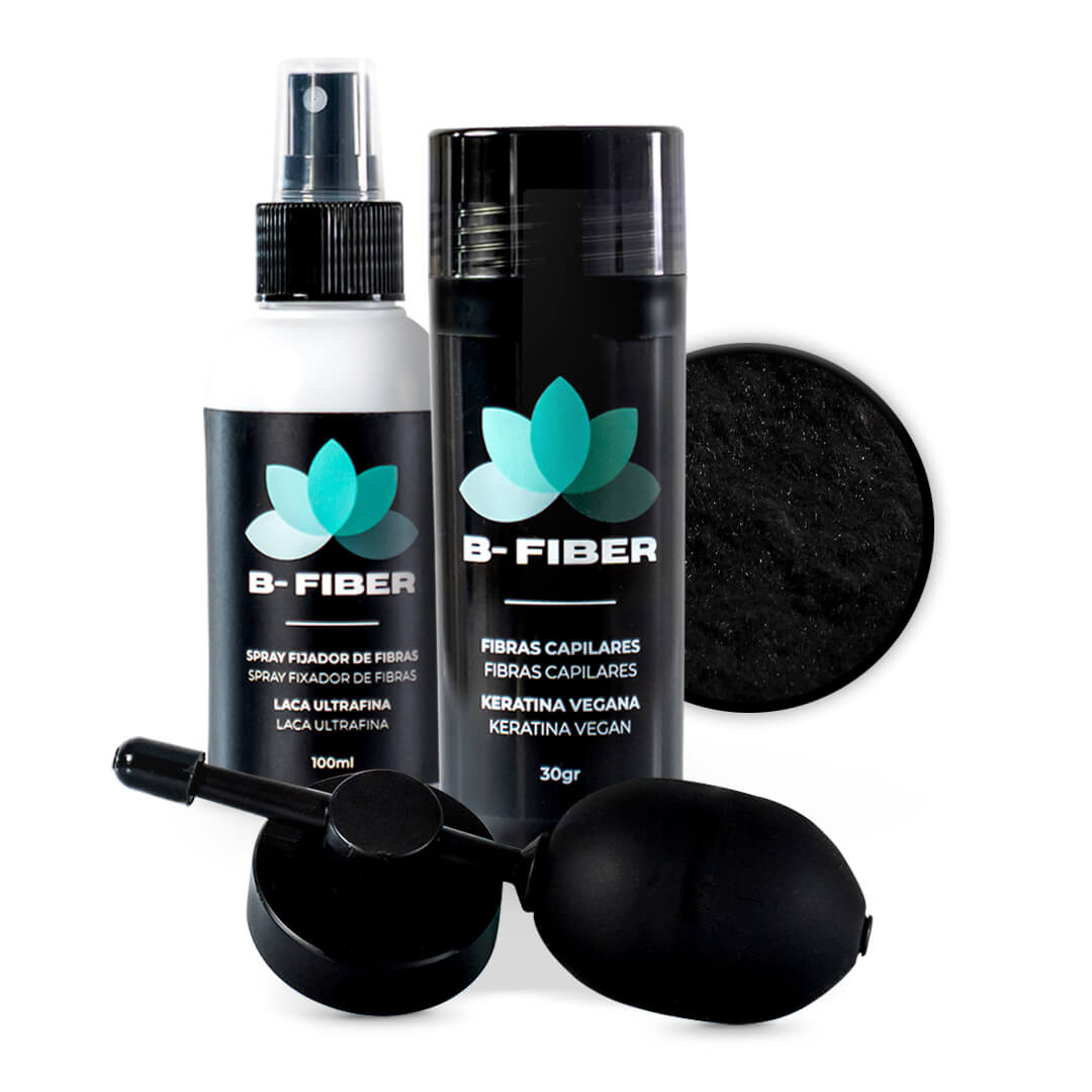 pack fibras capilares color negro