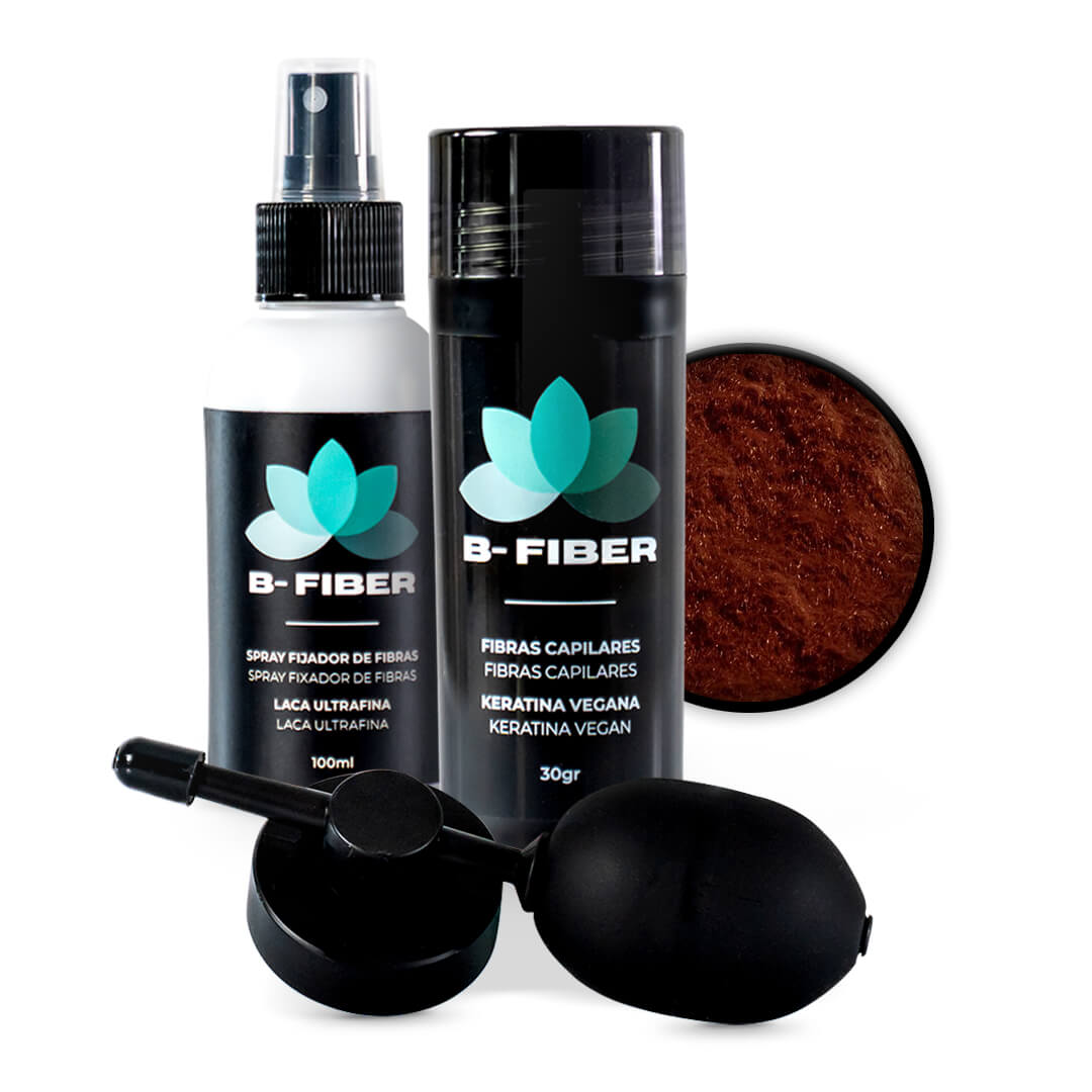 pack fibras capilares color rojizo