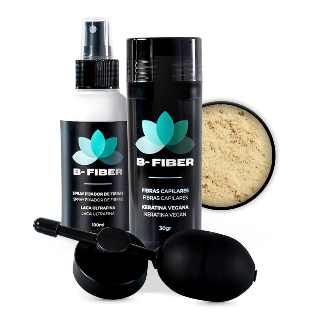 pack fibras capilares color rubio claro