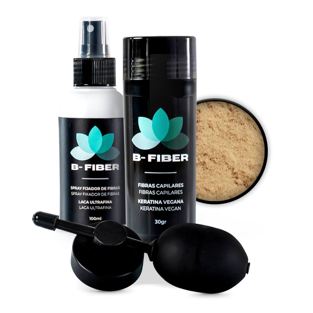 pack fibras capilares color rubio medio