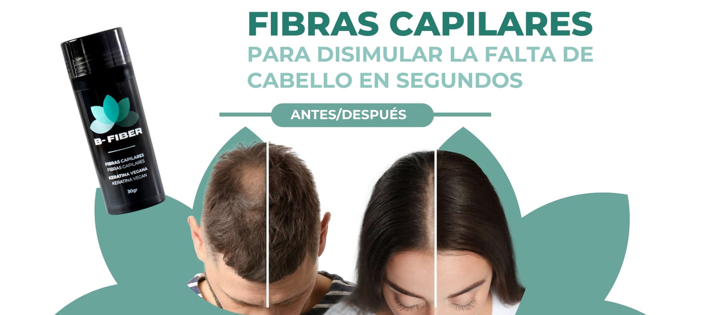 Fibras capilares para disimular la falta de cabello